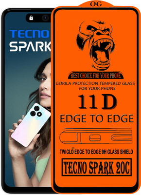 TWIGLO Edge To Edge Tempered Glass for TECNO SPARK 20C(Pack of 1)