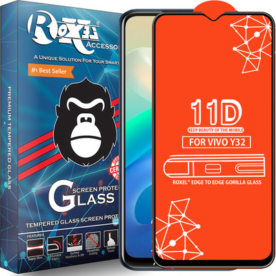 Roxel Edge To Edge Tempered Glass for Vivo Y32(Pack of 1)