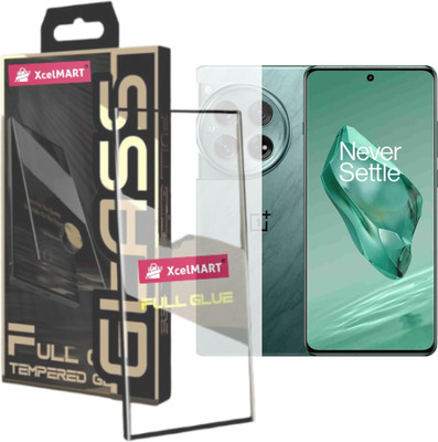 XcelMart Edge To Edge Tempered Glass for OnePlus 12, Without UV, Directly Fix(Pack of 1)