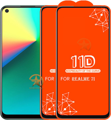 SEVEN7STAR Edge To Edge Tempered Glass for Realme 7i(Pack of 2)