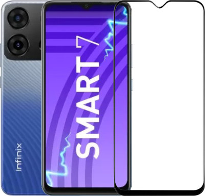BRENZZ Edge To Edge Tempered Glass for Infinix SMART 7(Pack of 1)