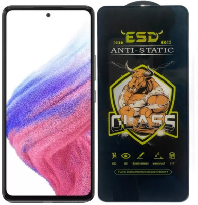 Resolute Edge To Edge Tempered Glass for Samsung Galaxy A53 5G, ESD Tempered Glass, ESD Screen Protector, Anti Static, Screen Protector(Pack of 1)