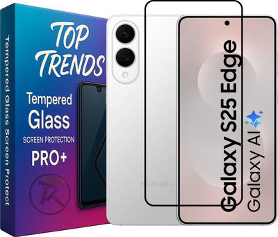 TopTrends Edge To Edge Tempered Glass for Samsung S25 Edge 5G / Samsung Galaxy S25 Edge 5G, with Easy Self Installation Kit(Pack of 1)