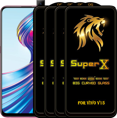 PFOAM Edge To Edge Tempered Glass for VIVO V15(Pack of 4)