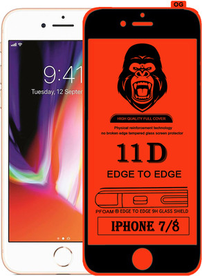 Laxdom Edge To Edge Tempered Glass for APPLE IPHONE 8(Pack of 1)