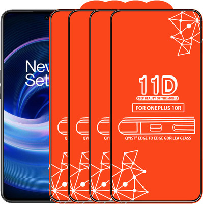 Qyist Edge To Edge Tempered Glass for Oneplus 10R(Pack of 4)
