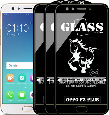 PFOAM Edge To Edge Tempered Glass for OPPO F3 PLUS(Pack of 3)