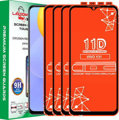 Laxdom Edge To Edge Tempered Glass for VIVO Y31(Pack of 4)