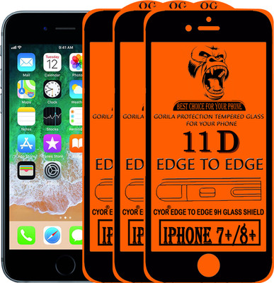 CYOR Edge To Edge Tempered Glass for Apple iPhone 7 Plus(Pack of 3)