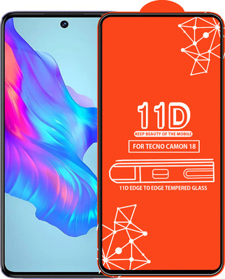 Roxel Edge To Edge Tempered Glass for Tecno Camon 18(Pack of 1)