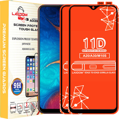 Laxdom Edge To Edge Tempered Glass for SAMSUNG GALAXY M10S(Pack of 2)