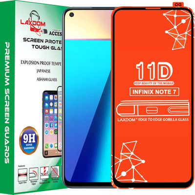 Laxdom Edge To Edge Tempered Glass for INFINIX NOTE 7(Pack of 1)