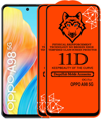 DeepzHub Edge To Edge Tempered Glass for OPPO A98 5G(Pack of 2)