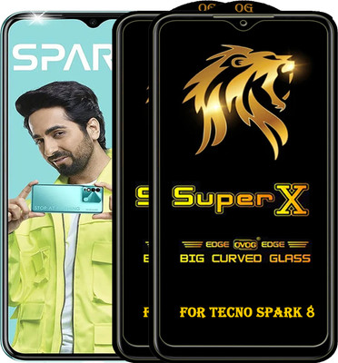 PFOAM Edge To Edge Tempered Glass for TECNO SPARK 8(Pack of 2)