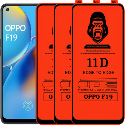Rofix star Edge To Edge Tempered Glass for OPPO F19(Pack of 3)