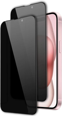 Maxpro Edge To Edge Tempered Glass for Apple iPhone 15 Privacy Screen Protector(Pack of 2)