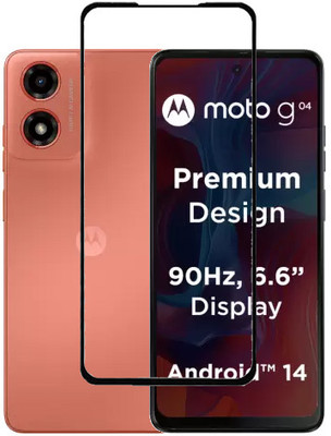 HOBBYTRONICS Edge To Edge Tempered Glass for moto g04, Moto G04, motorola g04, Motorola G04, Motorola moto G04(Pack of 1)