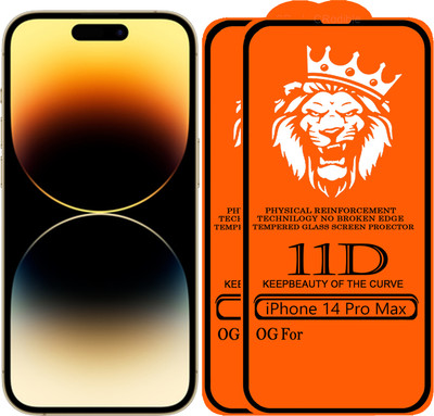 DeepzHub Edge To Edge Tempered Glass for iPhone 14 Pro Max(Pack of 2)