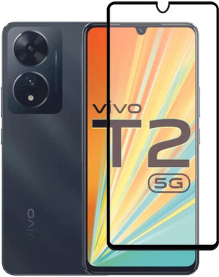 EITANSHA CREATION Edge To Edge Tempered Glass for Vivo T2 5G(Pack of 1)