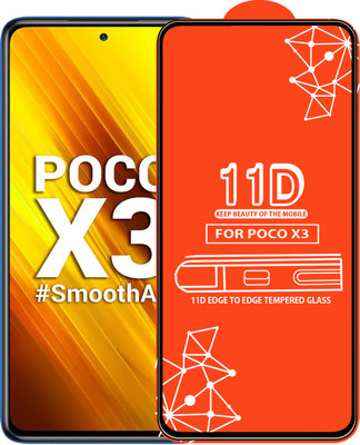 Qyist Edge To Edge Tempered Glass for Poco X3(Pack of 1)