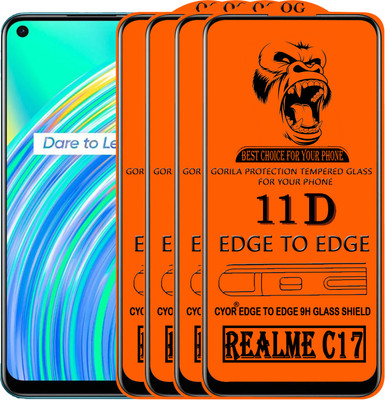 CYOR Edge To Edge Tempered Glass for REALME C17(Pack of 4)