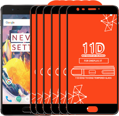 Qyist Edge To Edge Tempered Glass for OnePlus 3T(Pack of 6)