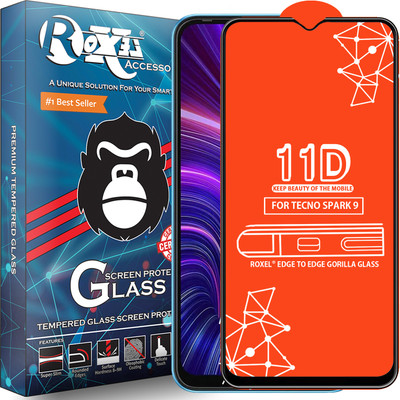 Roxel Edge To Edge Tempered Glass for Tecno Spark 9(Pack of 1)