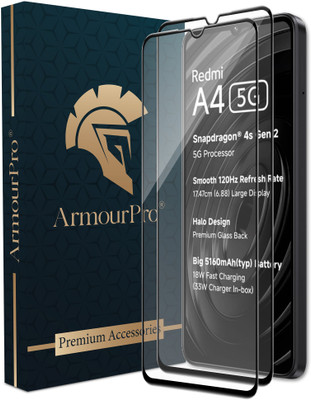 ArmourPro Edge To Edge Tempered Glass for Redmi A4 5G, Poco C75 5G / Mi Redmi A4 5G(Pack of 2)