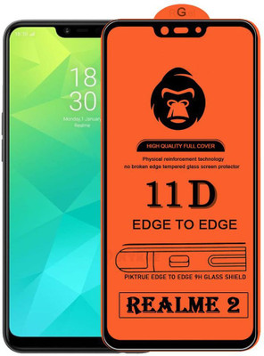 1DOLLAR Edge To Edge Tempered Glass for Oppo A3S / Oppo A5/ Realme 2 (9H Hardness-11D)(Pack of 1)