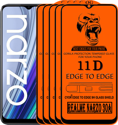 CYOR Edge To Edge Tempered Glass for REALME NARZO 30A(Pack of 5)