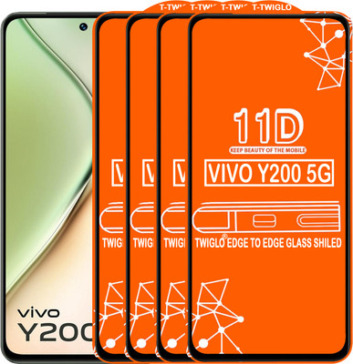 TWIGLO Edge To Edge Tempered Glass for VIVO Y200 5G(Pack of 4)