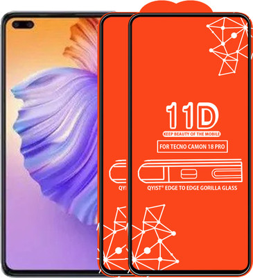 Qyist Edge To Edge Tempered Glass for Tecno Camon 18 Pro(Pack of 2)