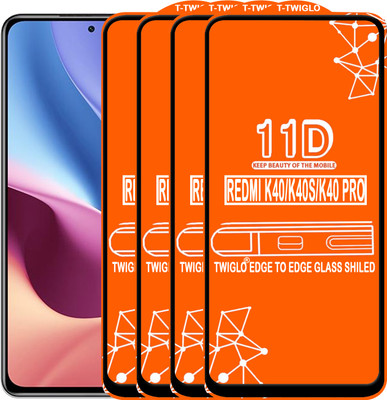 TWIGLO Edge To Edge Tempered Glass for REDMI K40S(Pack of 4)
