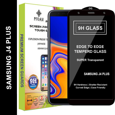 PFOAM Edge To Edge Tempered Glass for SAMSUNG GALAXY J4 PLUS(Pack of 1)