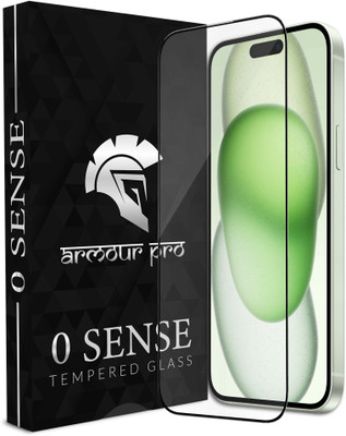 ArmourPro Edge To Edge Tempered Glass for iPhone 15 Plus, Apple iPhone 15 Plus, Apple 15 Plus, 0 Sense Dust Filter with Speaker Mesh(Pack of 1)