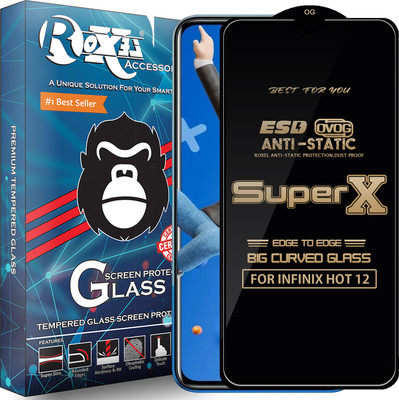 Roxel Edge To Edge Tempered Glass for INFINIX HOT 12(Pack of 1)