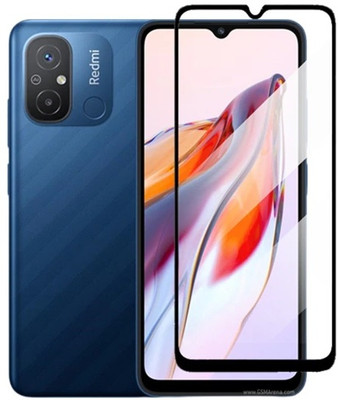 Caseline Edge To Edge Tempered Glass for mi 12C,Redmi 12C(Pack of 1)