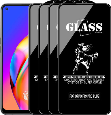 Qyist Edge To Edge Tempered Glass for OPPO F19 PRO PLUS(Pack of 4)