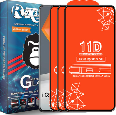 Roxel Edge To Edge Tempered Glass for Iqoo 9 Se(Pack of 3)