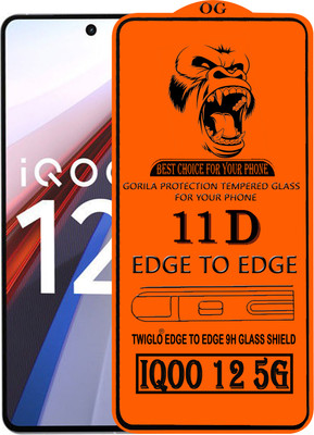 TWIGLO Edge To Edge Tempered Glass for IQOO 12 5G(Pack of 1)