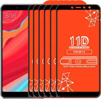 Qyist Edge To Edge Tempered Glass for Mi Redmi Y2(Pack of 6)