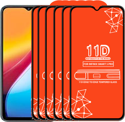 Roxel Edge To Edge Tempered Glass for Infinix Smart 5 Pro(Pack of 6)