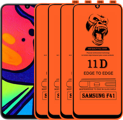 PFOAM Edge To Edge Tempered Glass for SAMSUNG GALAXY F41(Pack of 4)