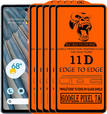 TWIGLO Edge To Edge Tempered Glass for GOOGLE PIXEL 7A(Pack of 5)