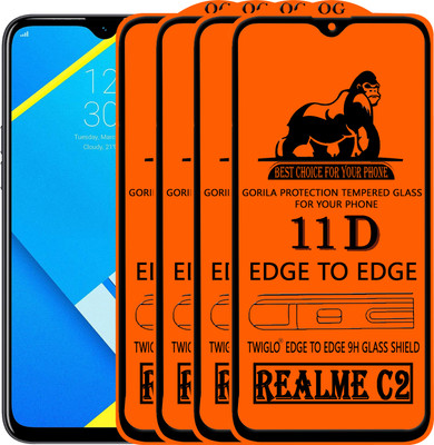 CYOR Edge To Edge Tempered Glass for REALME C2(Pack of 4)