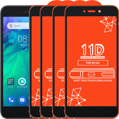 Qyist Edge To Edge Tempered Glass for Mi Go(Pack of 4)
