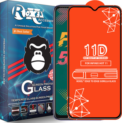 Roxel Edge To Edge Tempered Glass for Infinix Hot 11(Pack of 1)