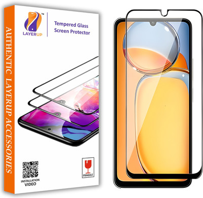 LAYERUP Edge To Edge Tempered Glass for POCO C55, Redmi 10 4G/10C/10 POWER/11A/12C, Samsung A02(Pack of 1)