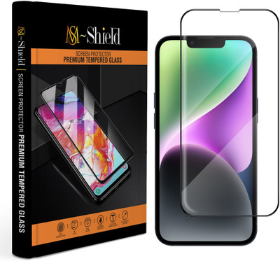 MS-Shield Edge To Edge Tempered Glass for Apple iPhone 14, High Transparency HD+ Glass Protection(Pack of 1)