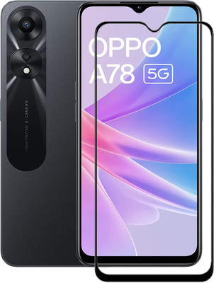BRENZZ Edge To Edge Tempered Glass for Oppo A78 5G, OPPO A78 5G(Pack of 1)